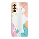 PrintiFy Samsung Galaxy M23 Köşe Korumalı Antişok Kapak Karışık Renkler Tasarımlı Şeffaf Kılıf