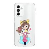 PrintiFy Samsung Galaxy M23 Uyumlu Kamera Korumalı Kapak Vespagirl Tasarımlı Şeffaf Kılıf