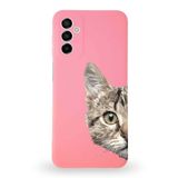Printify Samsung Galaxy M23 Uyumlu Lansman Kılıf. Altı Kapalı Içi Kadife Catface Tasarımlı Silikon Kapak