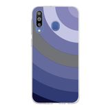 PrintiFy Samsung Galaxy M30 ile Uyumlu Kapak Renk Cümbüşü D Lila Tasarımlı 1mm Fit Şeffaf Silikon Kılıf