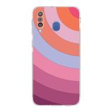 PrintiFy Samsung Galaxy M30 Uyumlu Kamera Korumalı Kapak Renk Cümbüşü F Tasarımlı Şeffaf Kılıf