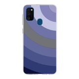PrintiFy Samsung Galaxy M30s ile Uyumlu Kapak Renk Cümbüşü D Lila Tasarımlı 1mm Fit Şeffaf Silikon Kılıf
