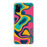 PrintiFy Samsung Galaxy M30s ile Uyumlu Kapak Renkli Desen B Turuncu Tasarımlı 1mm Fit Şeffaf Silikon Kılıf