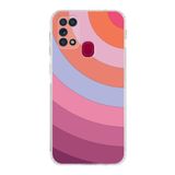 PrintiFy Samsung Galaxy M31 Uyumlu Kamera Korumalı Kapak Renk Cümbüşü F Tasarımlı Şeffaf Kılıf