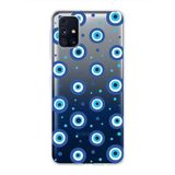 PrintiFy Samsung Galaxy M31s ile Uyumlu 1mm Slim Fit Nazar Boncuğu 1 Baskılı Şeffaf Kılıf
