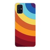 PrintiFy Samsung Galaxy M31s ile Uyumlu Kapak Renk Cümbüşü A Kırmızı Tasarımlı 1mm Fit Şeffaf Silikon Kılıf