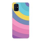 PrintiFy Samsung Galaxy M31s ile Uyumlu Kapak Renk Cümbüşü B Mor Tasarımlı 1mm Fit Şeffaf Silikon Kılıf