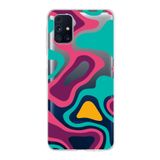 PrintiFy Samsung Galaxy M31s ile Uyumlu Kapak Renkli Desen A Kırmızı Tasarımlı 1mm Fit Şeffaf Silikon Kılıf