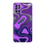 PrintiFy Samsung Galaxy M31s Uyumlu Kamera Korumalı Kapak Renkli Desen F Tasarımlı Şeffaf Kılıf