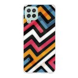 PrintiFy Samsung Galaxy M32 ile Uyumlu Kapak Labirent Grafiti Tasarımlı 1mm Fit Şeffaf Silikon Kılıf
