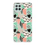 PrintiFy Samsung Galaxy M32 ile Uyumlu Kapak Memphis Desen - 1 Tasarımlı 1mm Fit Şeffaf Silikon Kılıf