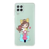 PrintiFy Samsung Galaxy M32 ile Uyumlu Kapak Vespagirl Tasarımlı 1mm Fit Şeffaf Silikon Kılıf