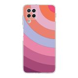 PrintiFy Samsung Galaxy M32 Uyumlu Kamera Korumalı Kapak Renk Cümbüşü F Tasarımlı Şeffaf Kılıf