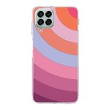 PrintiFy Samsung Galaxy M33 ile Uyumlu Kapak Renk Cümbüşü F Pembe Tasarımlı 1mm Fit Şeffaf Silikon Kılıf