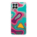PrintiFy Samsung Galaxy M33 ile Uyumlu Kapak Renkli Desen A Kırmızı Tasarımlı 1mm Fit Şeffaf Silikon Kılıf