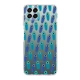 PrintiFy Samsung Galaxy M33 ile Uyumlu Nazar Boncuğu 4 Baskılı Kamera Korumalı Şeffaf Silikon Kılıf