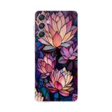 PrintiFy Samsung Galaxy M34 ile Uyumlu Vitray Sessiz Lotus Tasarımlı Şeffaf Silikon Kılıf