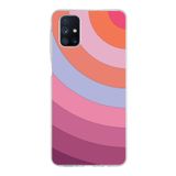 PrintiFy Samsung Galaxy M51 ile Uyumlu Kapak Renk Cümbüşü F Pembe Tasarımlı 1mm Fit Şeffaf Silikon Kılıf