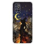PrintiFy Samsung Galaxy M51 ile Uyumlu Vitray Cadı Saati Tasarımlı Şeffaf Silikon Kılıf