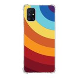 PrintiFy Samsung Galaxy M51 Köşe Korumalı Antişok Kapak Renk Cümbüşü Tasarımlı Şeffaf Kılıf