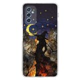 PrintiFy Samsung Galaxy M52 ile Uyumlu Vitray Cadı Saati Tasarımlı Şeffaf Silikon Kılıf