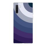 PrintiFy Samsung Galaxy Note 10 ile Uyumlu Kapak Renk Cümbüşü E Mavi Tasarımlı 1mm Fit Şeffaf Silikon Kılıf