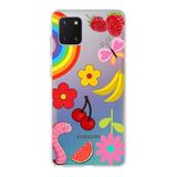 PrintiFy Samsung Galaxy Note 10 Lite ile Uyumlu 1mm Slim Fit Water Color 5 Baskılı Şeffaf Kılıf