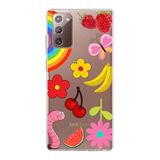 PrintiFy Samsung Galaxy Note 20 ile Uyumlu 1mm Slim Fit Water Color 5 Baskılı Şeffaf Kılıf