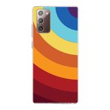 PrintiFy Samsung Galaxy Note 20 ile Uyumlu Kapak Renk Cümbüşü A Kırmızı Tasarımlı 1mm Fit Şeffaf Silikon Kılıf