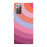 PrintiFy Samsung Galaxy Note 20 ile Uyumlu Kapak Renk Cümbüşü F Pembe Tasarımlı 1mm Fit Şeffaf Silikon Kılıf