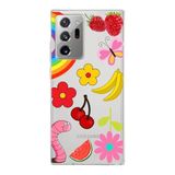 PrintiFy Samsung Galaxy Note 20 Ultra ile Uyumlu 1mm Slim Fit Water Color 5 Baskılı Şeffaf Kılıf