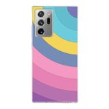 PrintiFy Samsung Galaxy Note 20 Ultra ile Uyumlu Kapak Renk Cümbüşü B Mor Tasarımlı 1mm Fit Şeffaf Silikon Kılıf