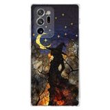 PrintiFy Samsung Galaxy Note 20 Ultra ile Uyumlu Vitray Cadı Saati Tasarımlı Şeffaf Silikon Kılıf