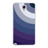 PrintiFy Samsung Galaxy Note 3 ile Uyumlu Kapak Renk Cümbüşü E Mavi Tasarımlı 1mm Fit Şeffaf Silikon Kılıf