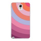 PrintiFy Samsung Galaxy Note 3 ile Uyumlu Kapak Renk Cümbüşü F Pembe Tasarımlı 1mm Fit Şeffaf Silikon Kılıf