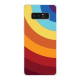 PrintiFy Samsung Galaxy Note 8 ile Uyumlu Kapak Renk Cümbüşü A Kırmızı Tasarımlı 1mm Fit Şeffaf Silikon Kılıf
