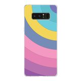 PrintiFy Samsung Galaxy Note 8 ile Uyumlu Kapak Renk Cümbüşü B Mor Tasarımlı 1mm Fit Şeffaf Silikon Kılıf