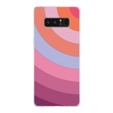 PrintiFy Samsung Galaxy Note 8 ile Uyumlu Kapak Renk Cümbüşü F Pembe Tasarımlı 1mm Fit Şeffaf Silikon Kılıf