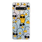 PrintiFy Samsung Galaxy S10 ile Uyumlu Kapak Duck Tasarımlı 1mm Fit Şeffaf Silikon Kılıf