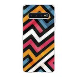 PrintiFy Samsung Galaxy S10 ile Uyumlu Kapak Labirent Grafiti Tasarımlı 1mm Fit Şeffaf Silikon Kılıf
