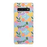 PrintiFy Samsung Galaxy S10 ile Uyumlu Kapak Memphis Desen - 2 Tasarımlı 1mm Fit Şeffaf Silikon Kılıf