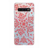 PrintiFy Samsung Galaxy S10 ile Uyumlu Kapak Nostalji Desen - E Tasarımlı 1mm Fit Şeffaf Silikon Kılıf