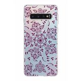 PrintiFy Samsung Galaxy S10 ile Uyumlu Kapak Nostalji Desen - F Tasarımlı 1mm Fit Şeffaf Silikon Kılıf