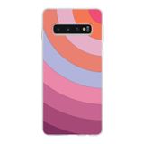 PrintiFy Samsung Galaxy S10 ile Uyumlu Kapak Renk Cümbüşü F Pembe Tasarımlı 1mm Fit Şeffaf Silikon Kılıf