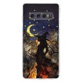 PrintiFy Samsung Galaxy S10 ile Uyumlu Vitray Cadı Saati Tasarımlı Şeffaf Silikon Kılıf