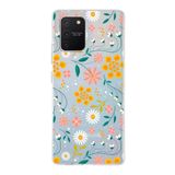 PrintiFy Samsung Galaxy S10 Lite ile Uyumlu Kapak Çiçek Tasarımlı 1mm Fit Şeffaf Silikon Kılıf