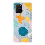 PrintiFy Samsung Galaxy S10 Lite ile Uyumlu Kapak Geometrik Şekiller Tasarımlı 1mm Fit Şeffaf Silikon Kılıf