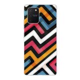 PrintiFy Samsung Galaxy S10 Lite ile Uyumlu Kapak Labirent Grafiti Tasarımlı 1mm Fit Şeffaf Silikon Kılıf