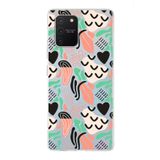 PrintiFy Samsung Galaxy S10 Lite ile Uyumlu Kapak Memphis Desen - 1 Tasarımlı 1mm Fit Şeffaf Silikon Kılıf
