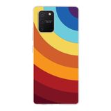 PrintiFy Samsung Galaxy S10 Lite ile Uyumlu Kapak Renk Cümbüşü A Kırmızı Tasarımlı 1mm Fit Şeffaf Silikon Kılıf
